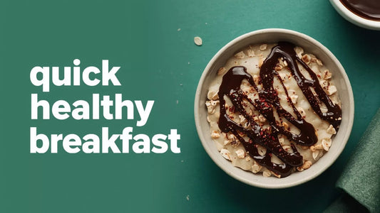 Easy breakfast ideas using mighty oatmeal with dark chocolate